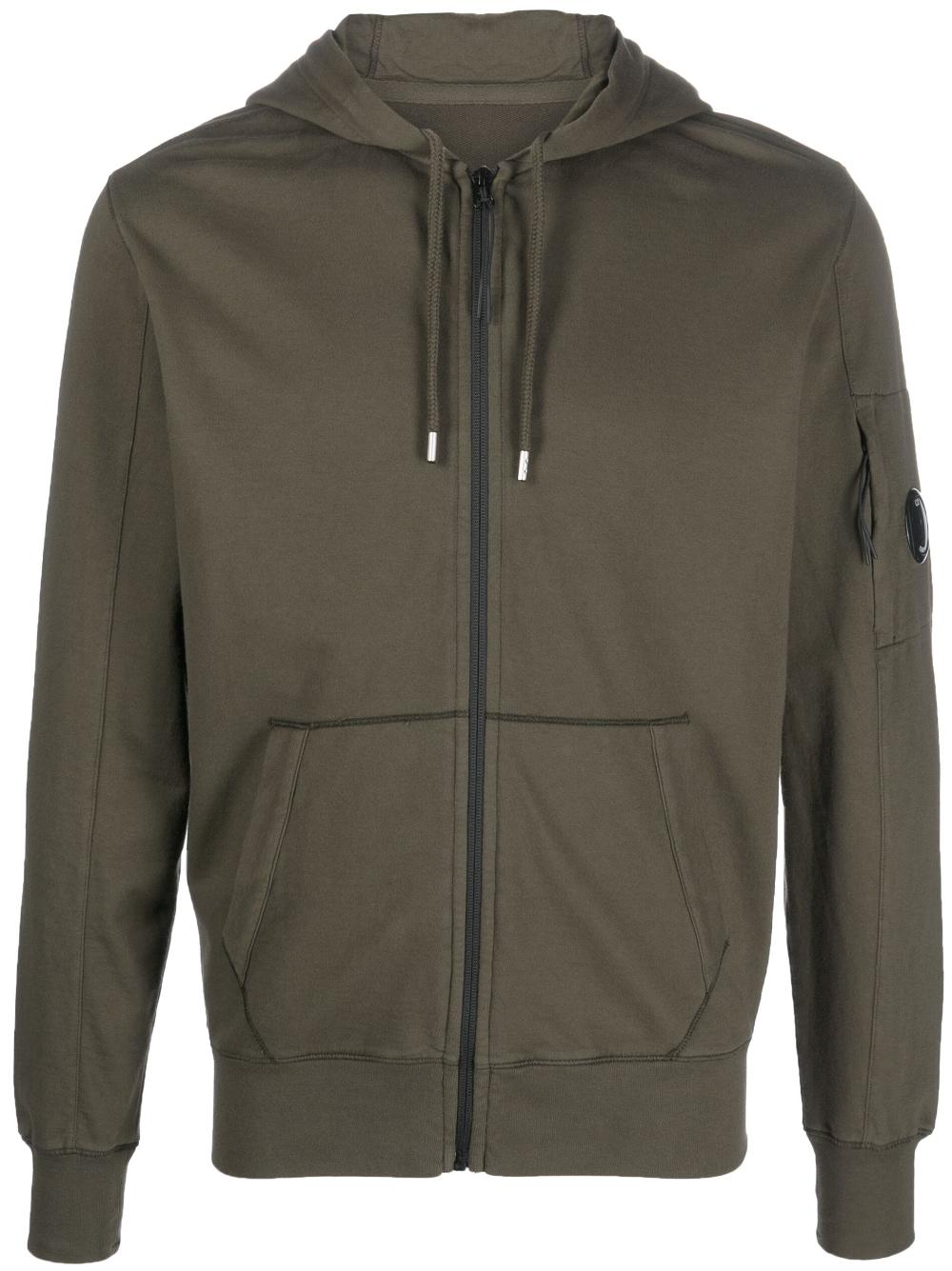 C.P. Company Zipped Hoodie in Green for Men | Lyst