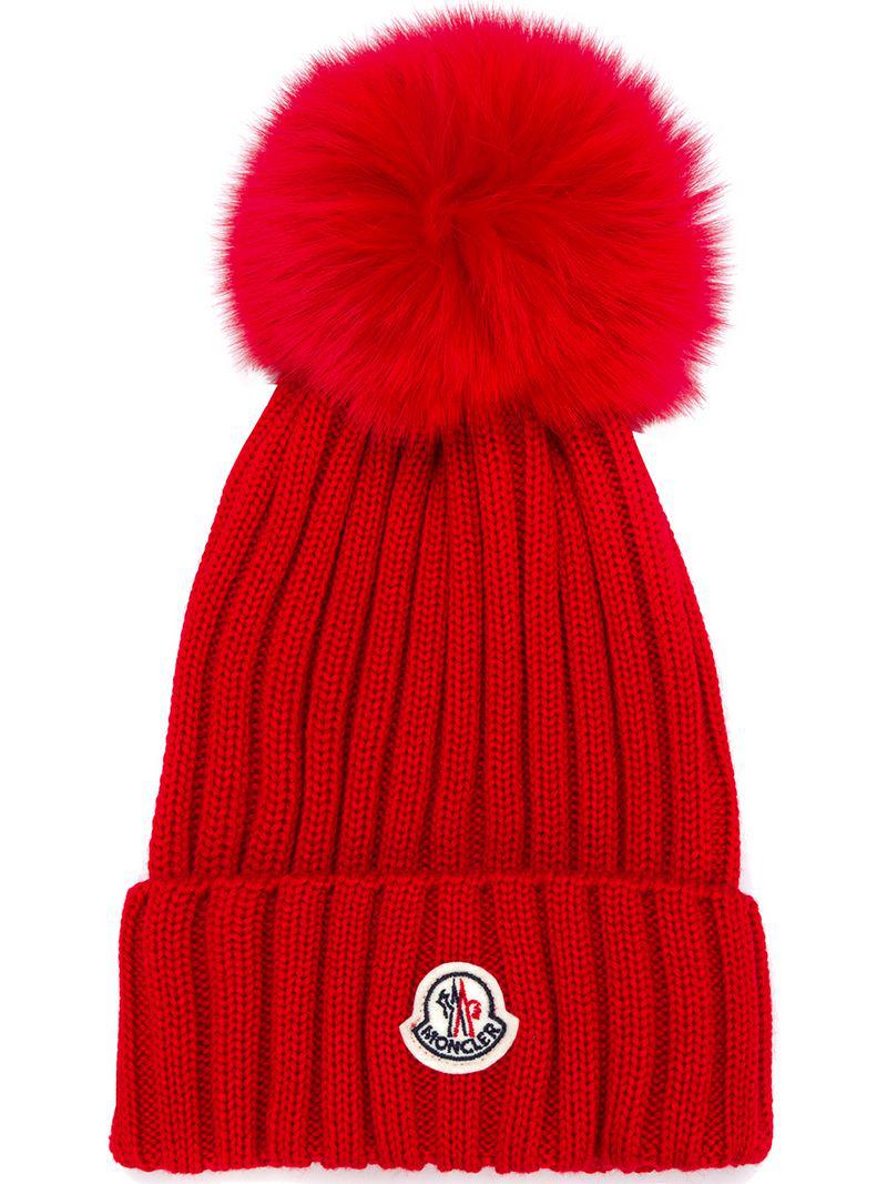 moncler fur bobble hat