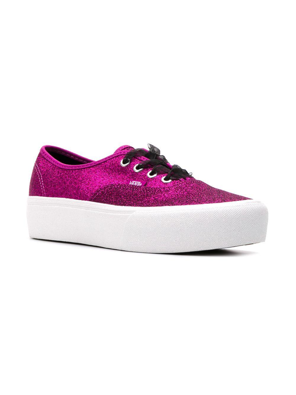 vans glitter platform