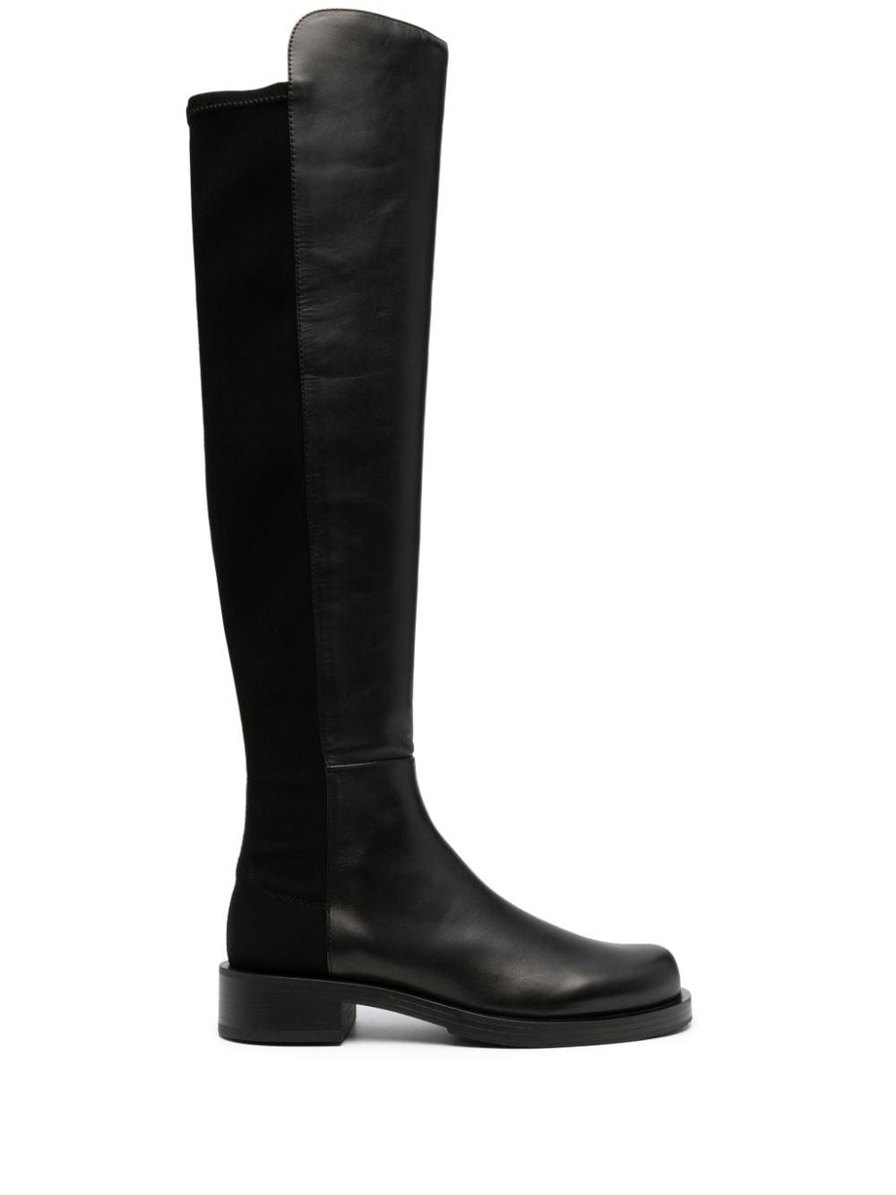 Stuart Weitzman 5050 Bold 35mm Leather Boots in Black | Lyst