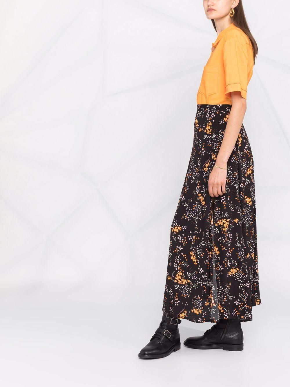 Zadig & Voltaire Judith Spark Floral Print Skirt in Black | Lyst