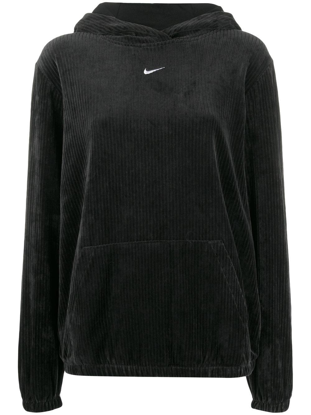 Nike Corduroy Effect Hoodie in Black | Lyst