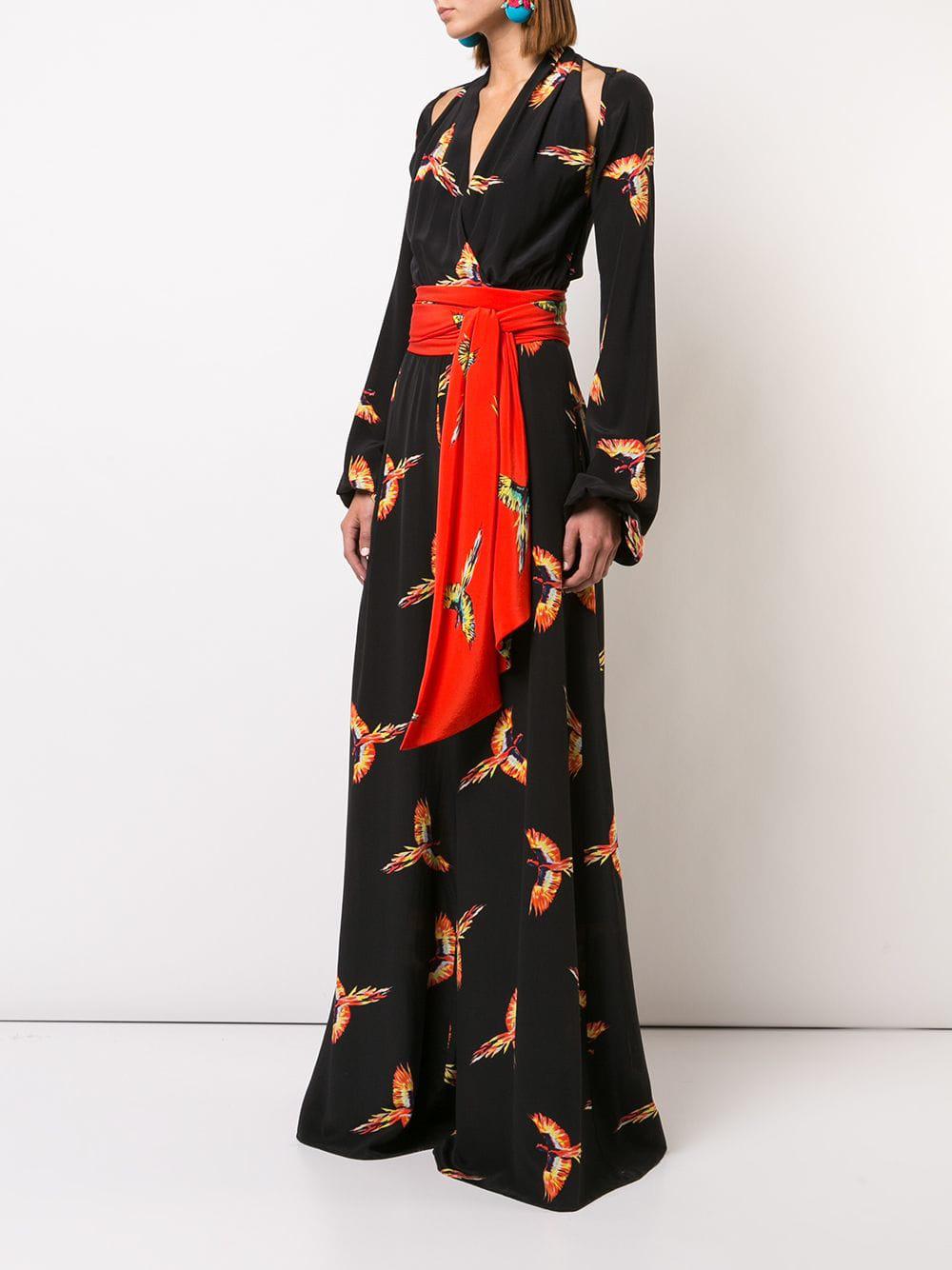 Diane von Furstenberg Silk Bird Print 