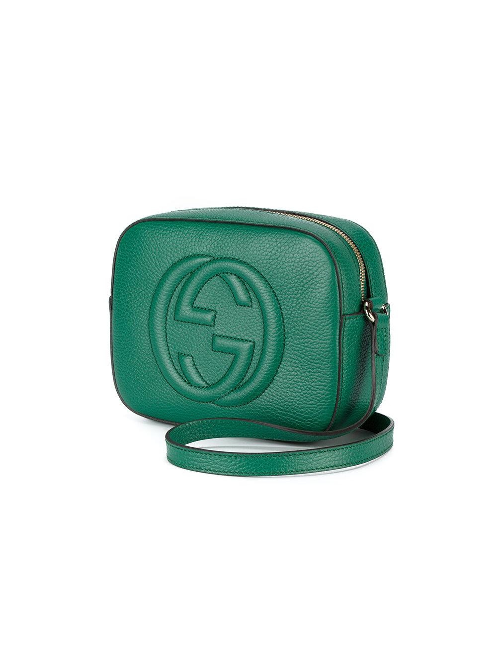 Gucci Leather Gg Soho Crossbody Bag in Green - Lyst