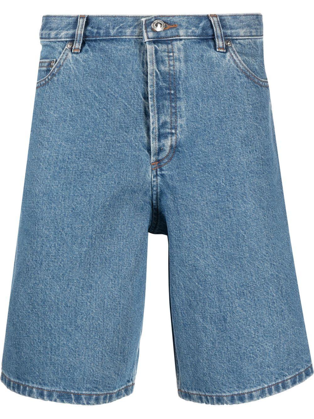 A.P.C. Knee-length Denim Shorts in Blue for Men | Lyst