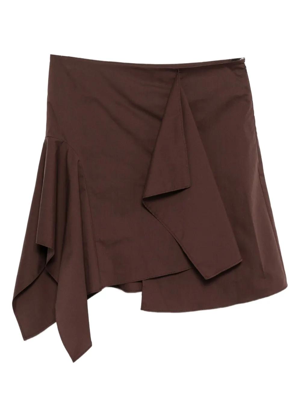 ミニスカート LOW CLASSIC : 25SS / UNBALANCE DRAPE MINI SKIRT (2COLORS) Low Classic Mini skirts for Women | Online Sale up to 60