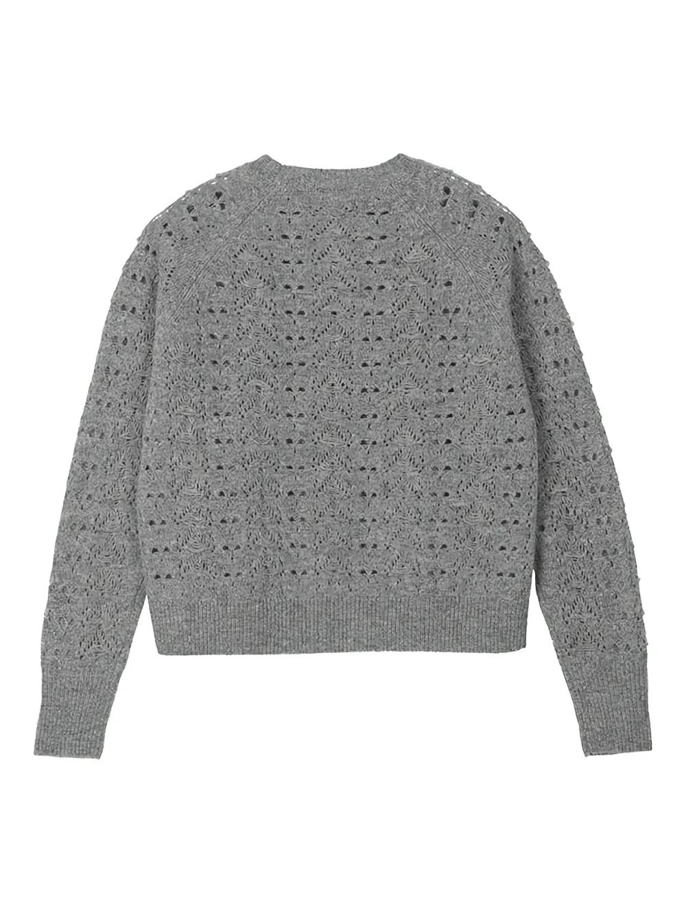 Cecilie Bahnsen Drawer 今期カシミアレースニット Cecilie Bahnsen Bidane Heritage Lace Pullover in Gray | Lyst