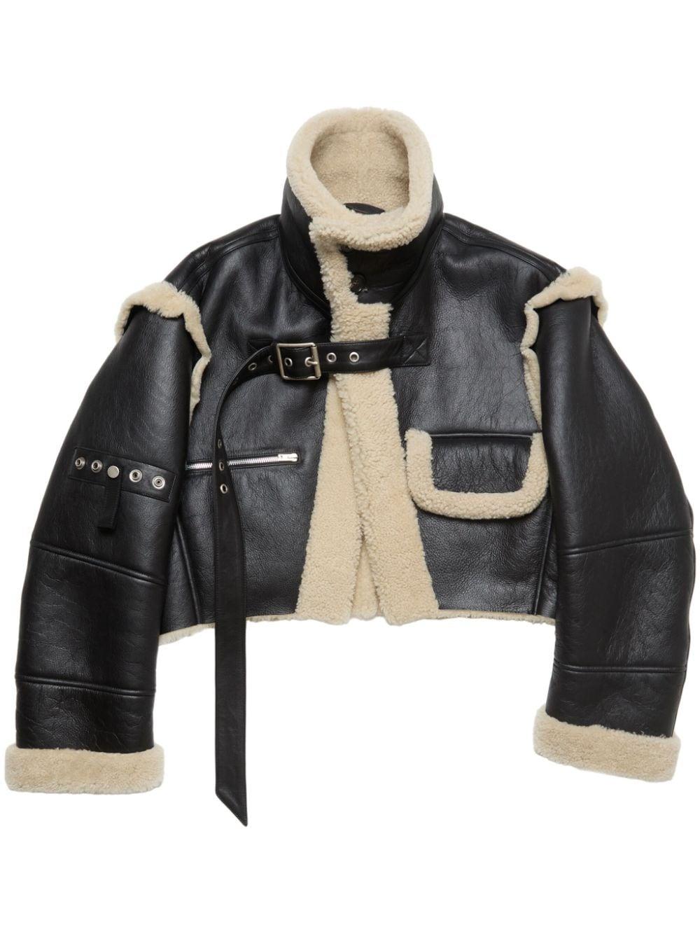 Acne Studios Shearling Buckled Jacket in Black for Men Lyst UK