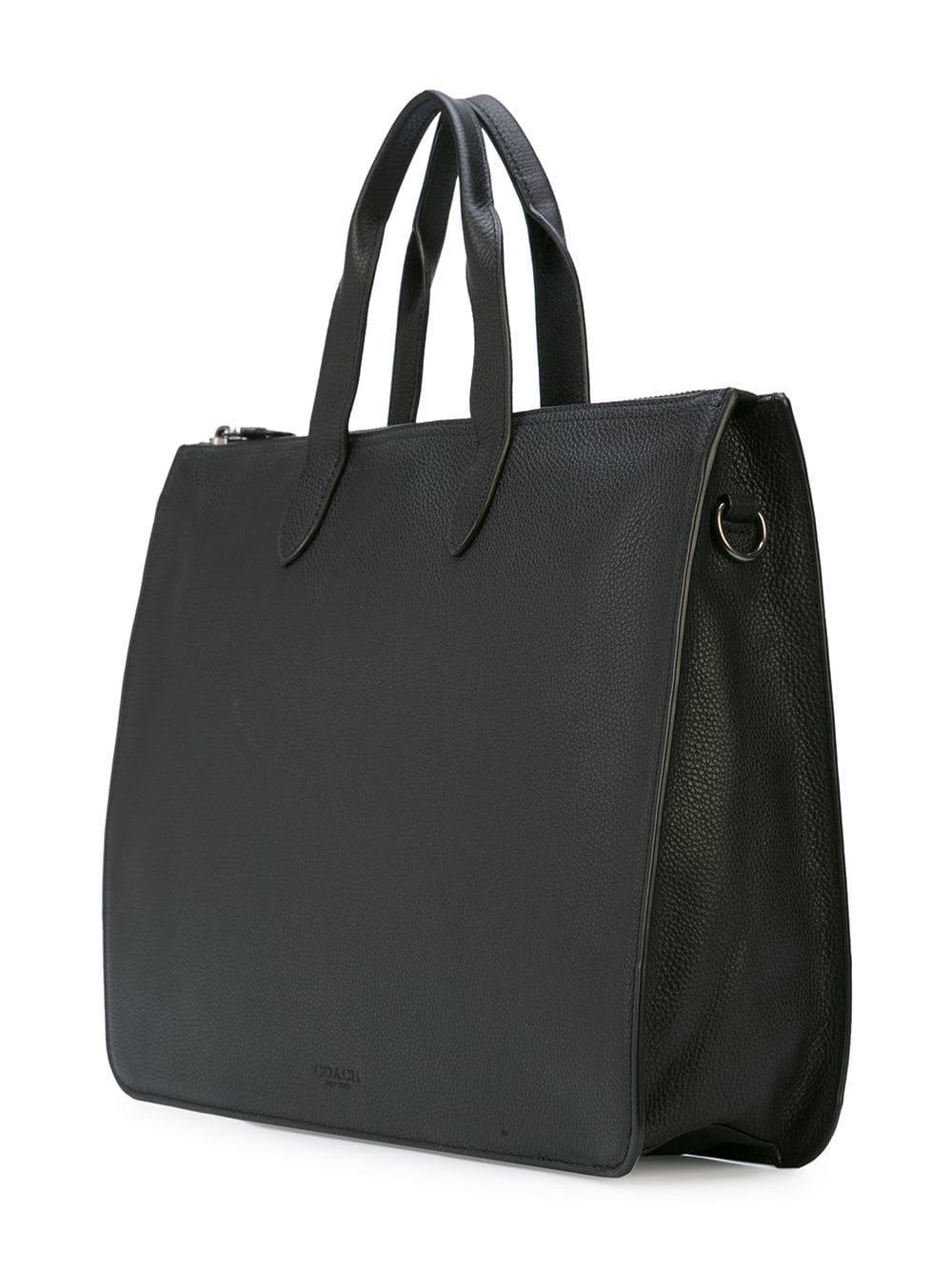 COACH Leather Metropolitan Laptop Bag in Black for Men - Lyst