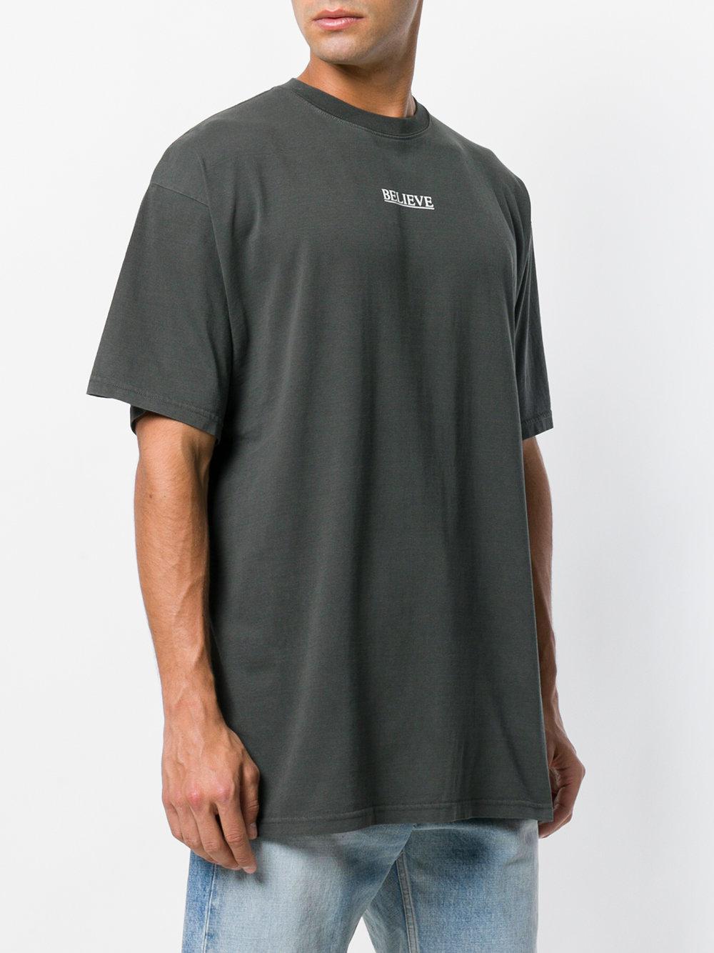 Balenciaga Believe Oversized T-shirt in Gray for Men | Lyst