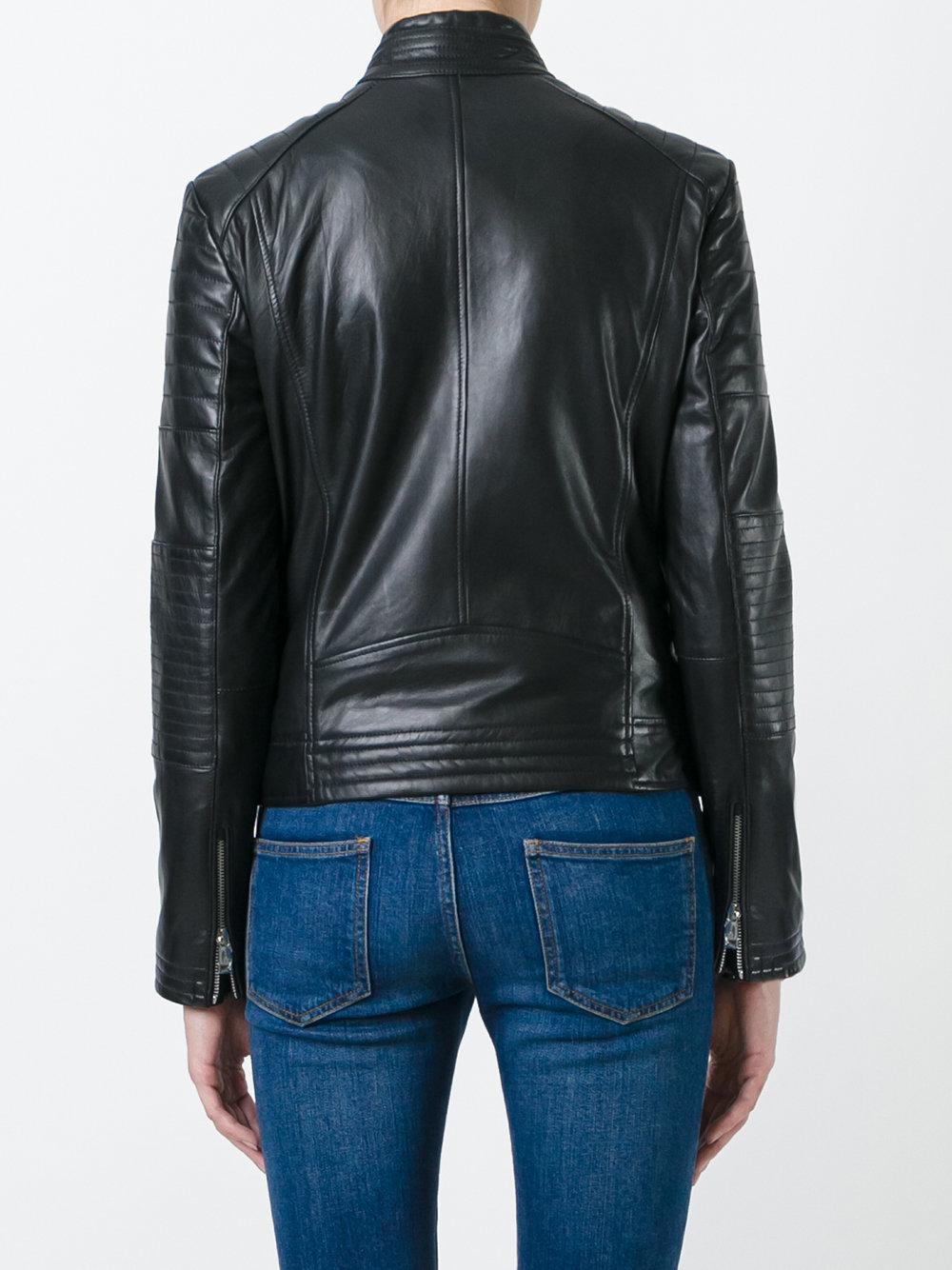 Polo Ralph Lauren Leather Zip Up Jacket in Black - Lyst