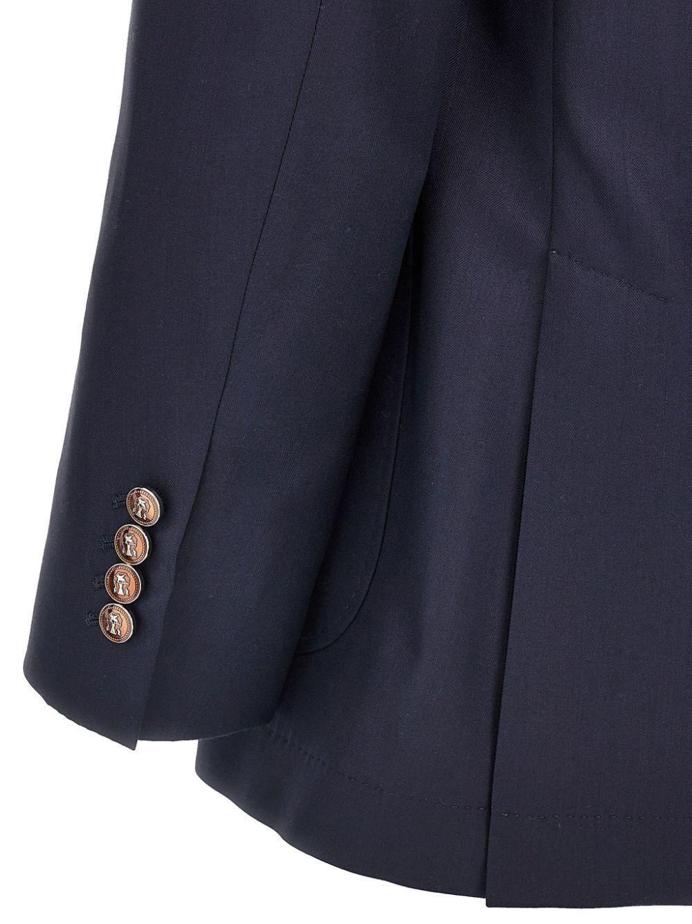 Brunello Cucinelli メンズ ブルー Twill Double-breasted Brunello Cucinelli メンズ ブルー Twill Double-breasted