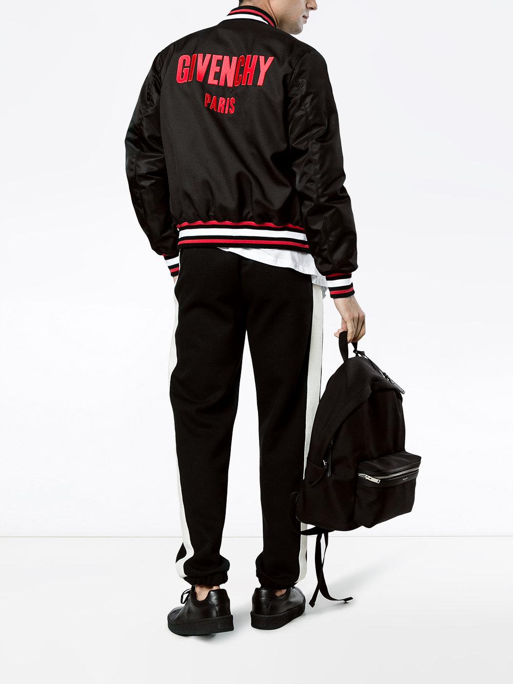Givenchy Logo Back Bomber Jacket in Black for Men | Lyst UK