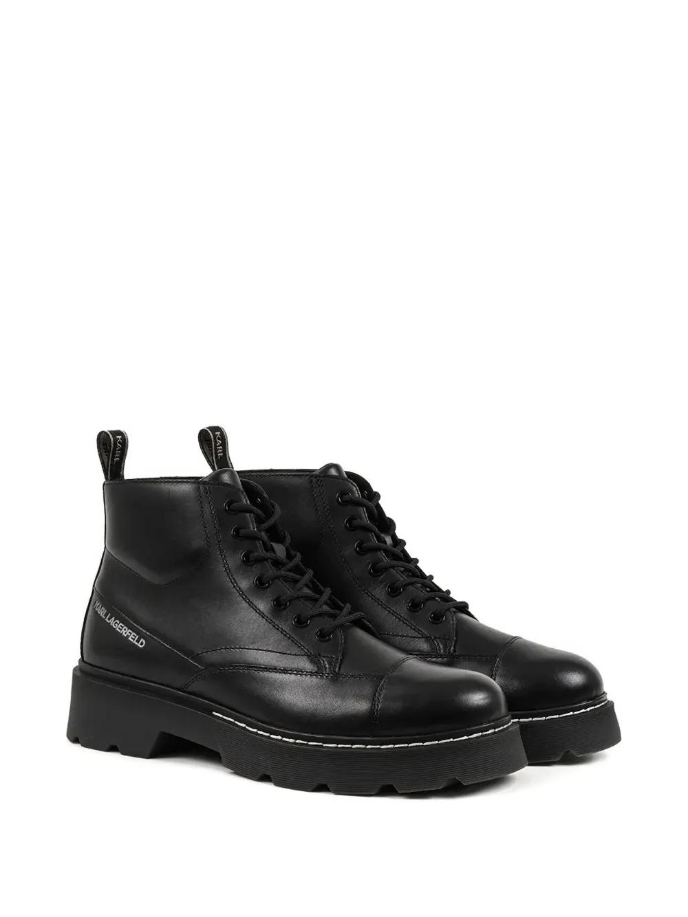 Karl Lagerfeld Paris Men's Suede Chukka Boots With Faux Shearling Lining - Classic Combat Style Boots - View #3