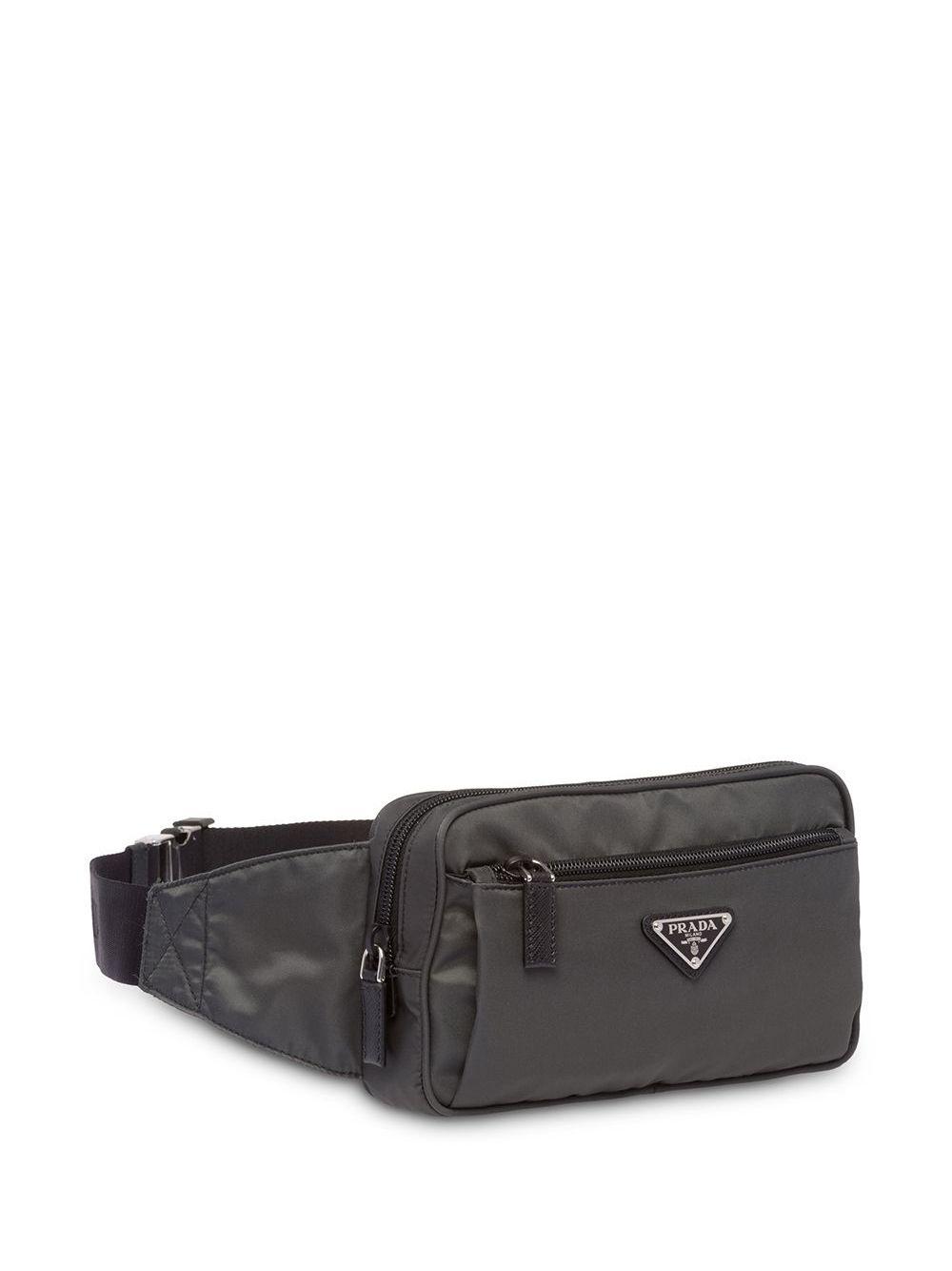 Prada Synthetic Logo Belt Bag in Grey (Gray) for Men - Lyst