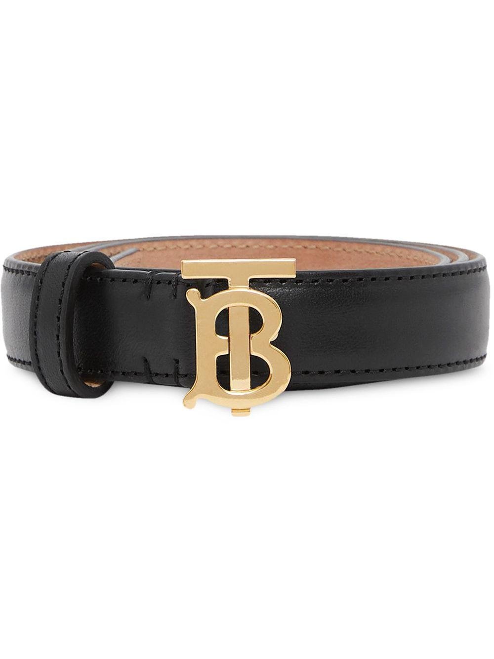 Burberry Leather Tb Monogram Belt in Black - Save 21% - Lyst