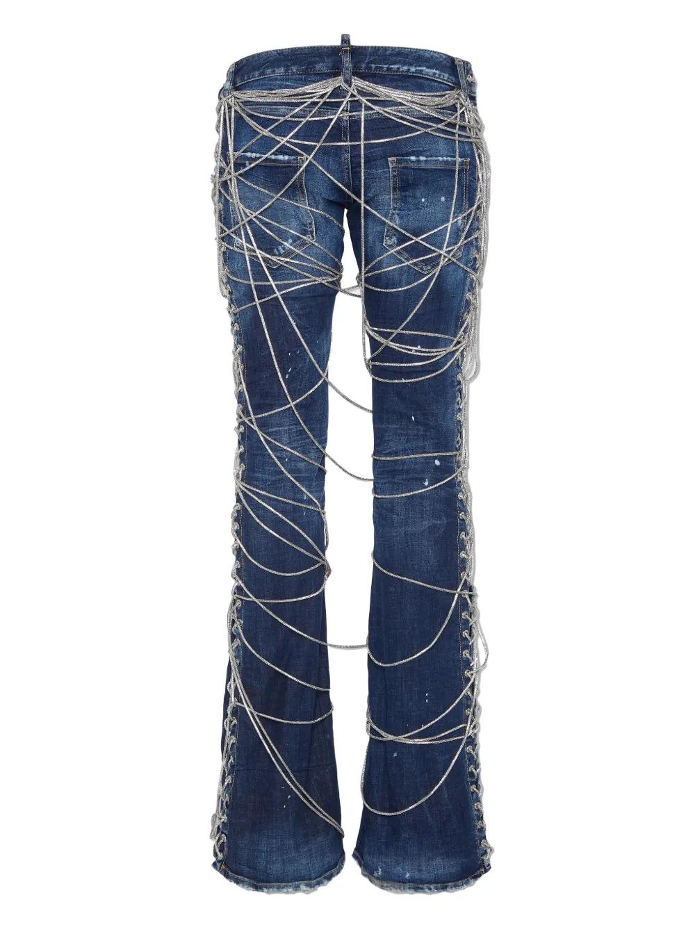 No mass prod lace up ゆるめん denim 