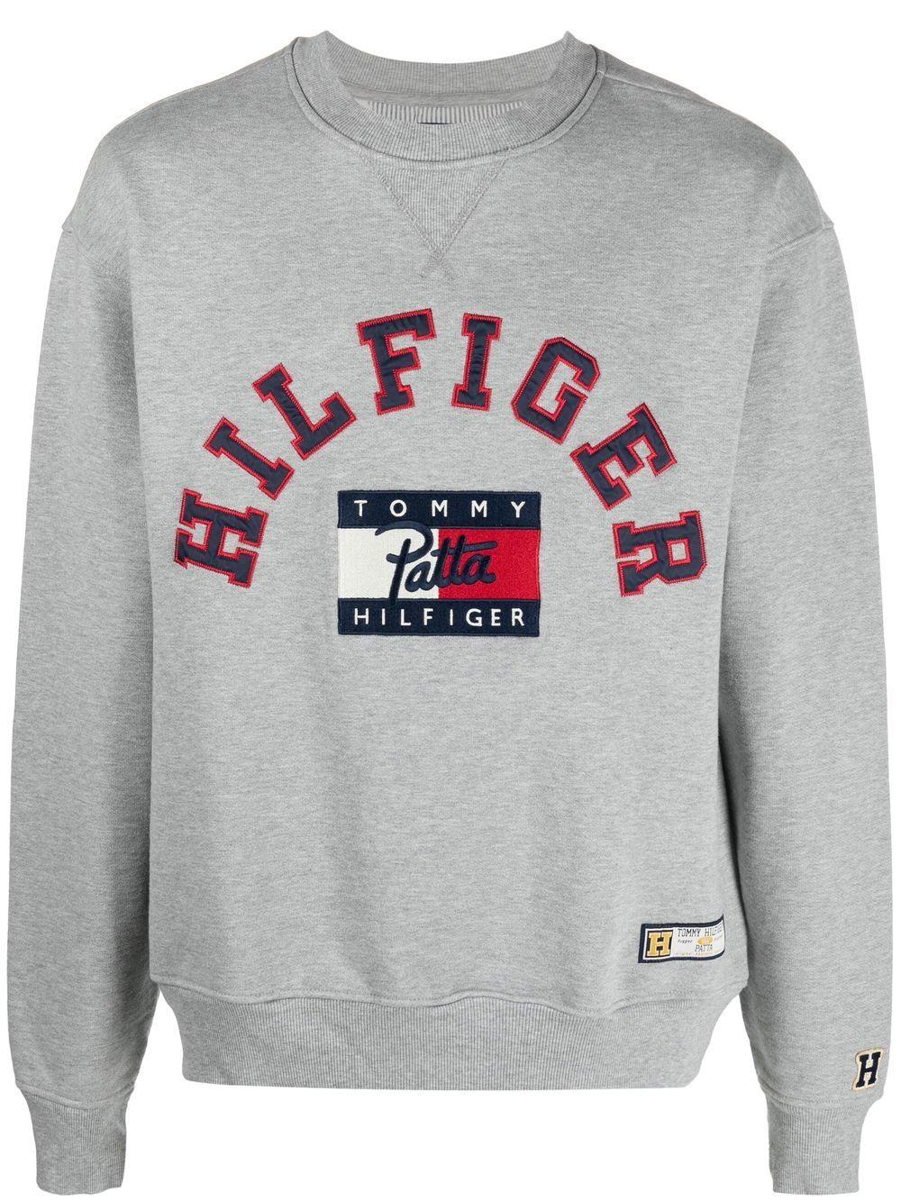 Tommy Hilfiger Embroidered-logo Detail Sweatshirt in Gray for Men | Lyst