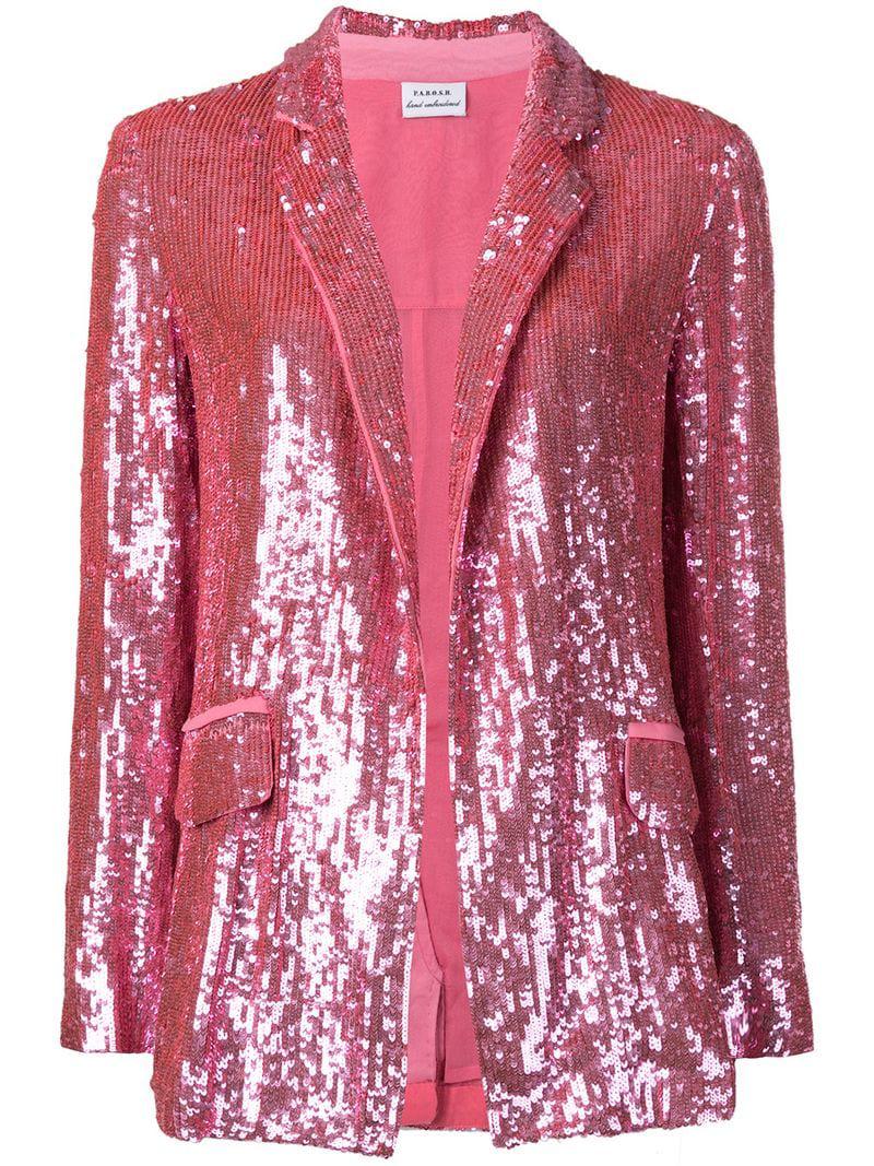 P.A.R.O.S.H. sequined single-breasted blazer - Black