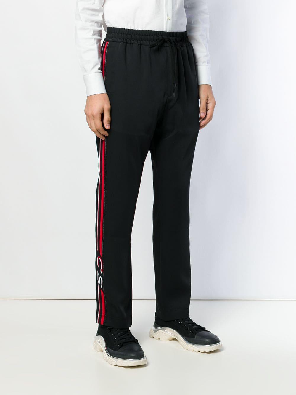 black side stripe pants