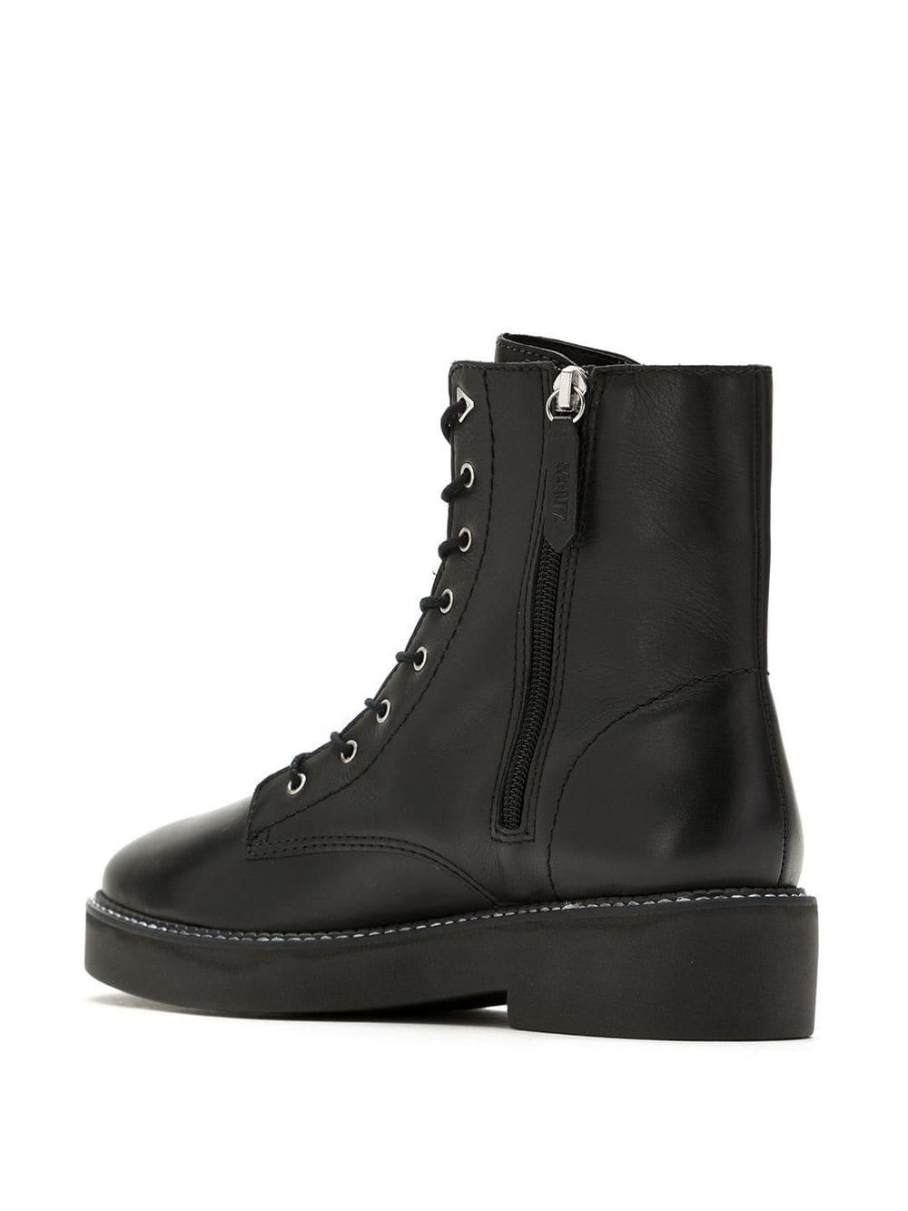 Schutz Side Zipped Military Boots in Black - Lyst