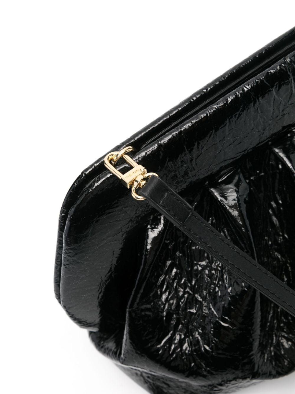 Themoirè Bios patent clutch bag - I1 BLACK