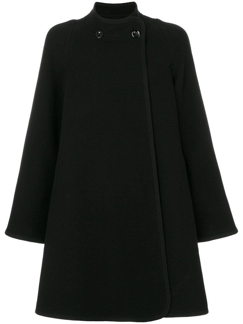 Lyst Chloé Cape Coat in Black