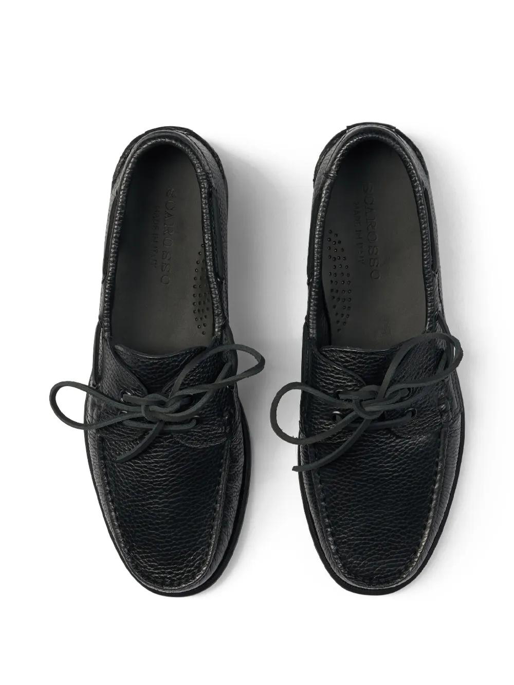SCAROSSO Morgan Boat Shoes in Black for Men Lyst UK