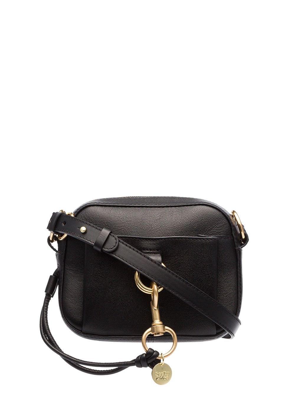 See By Chloé Leather Clasp Detail Crossbody Bag in Black - Lyst