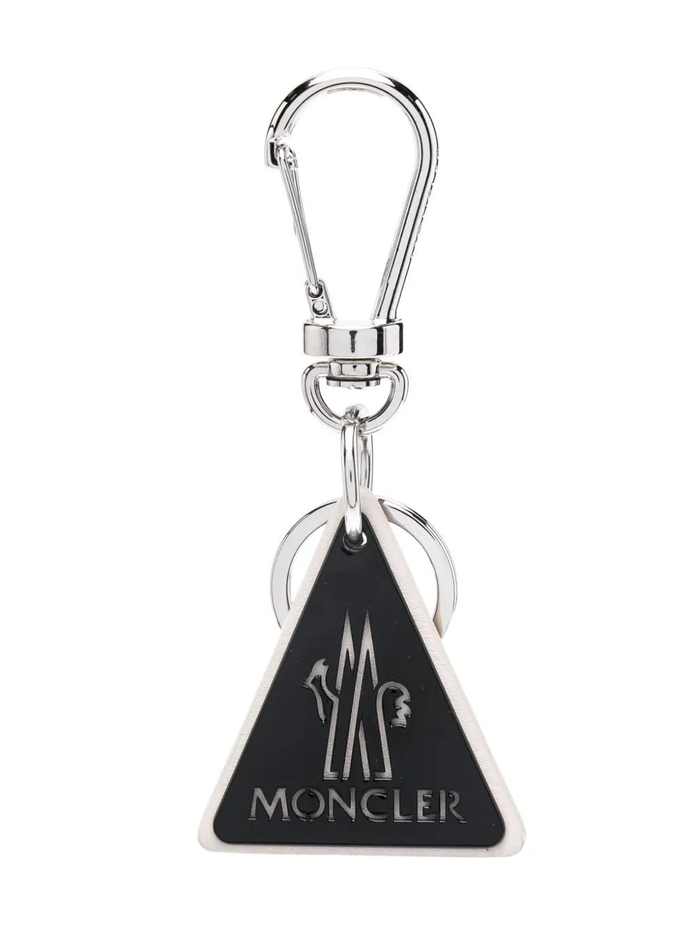 Moncler Logo-Debossed Keyring in White for Men | Lyst UK
