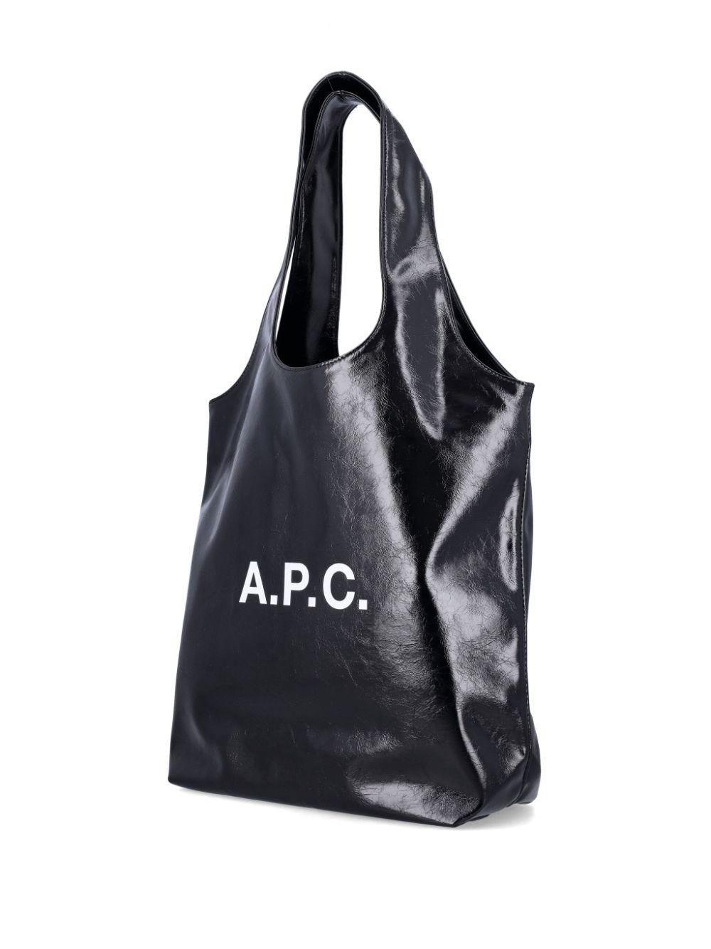 A.P.C. Small Ninon Tote Bag in Black | Lyst