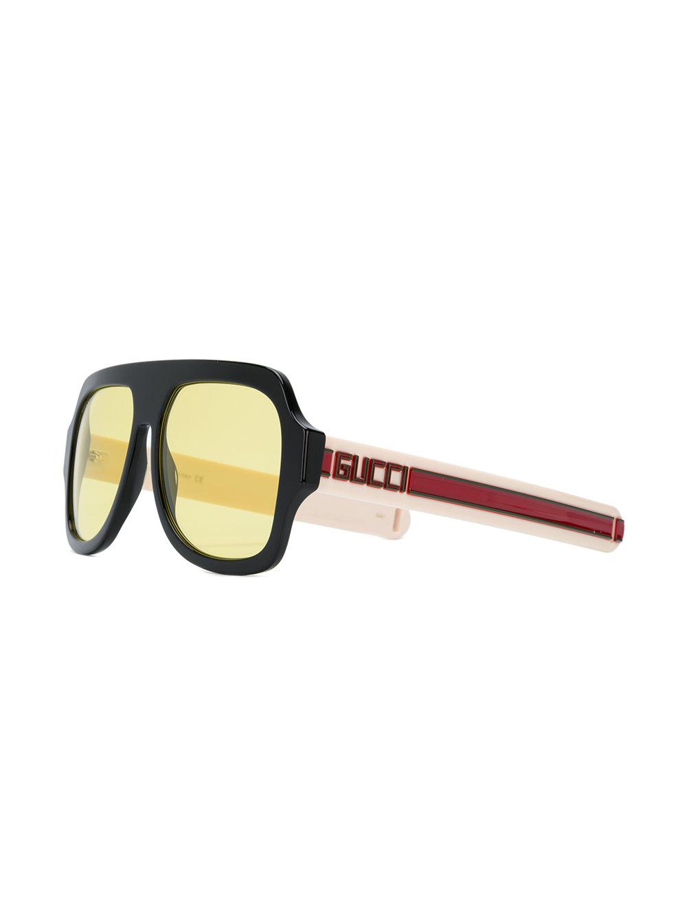 gucci tinted aviator sunglasses