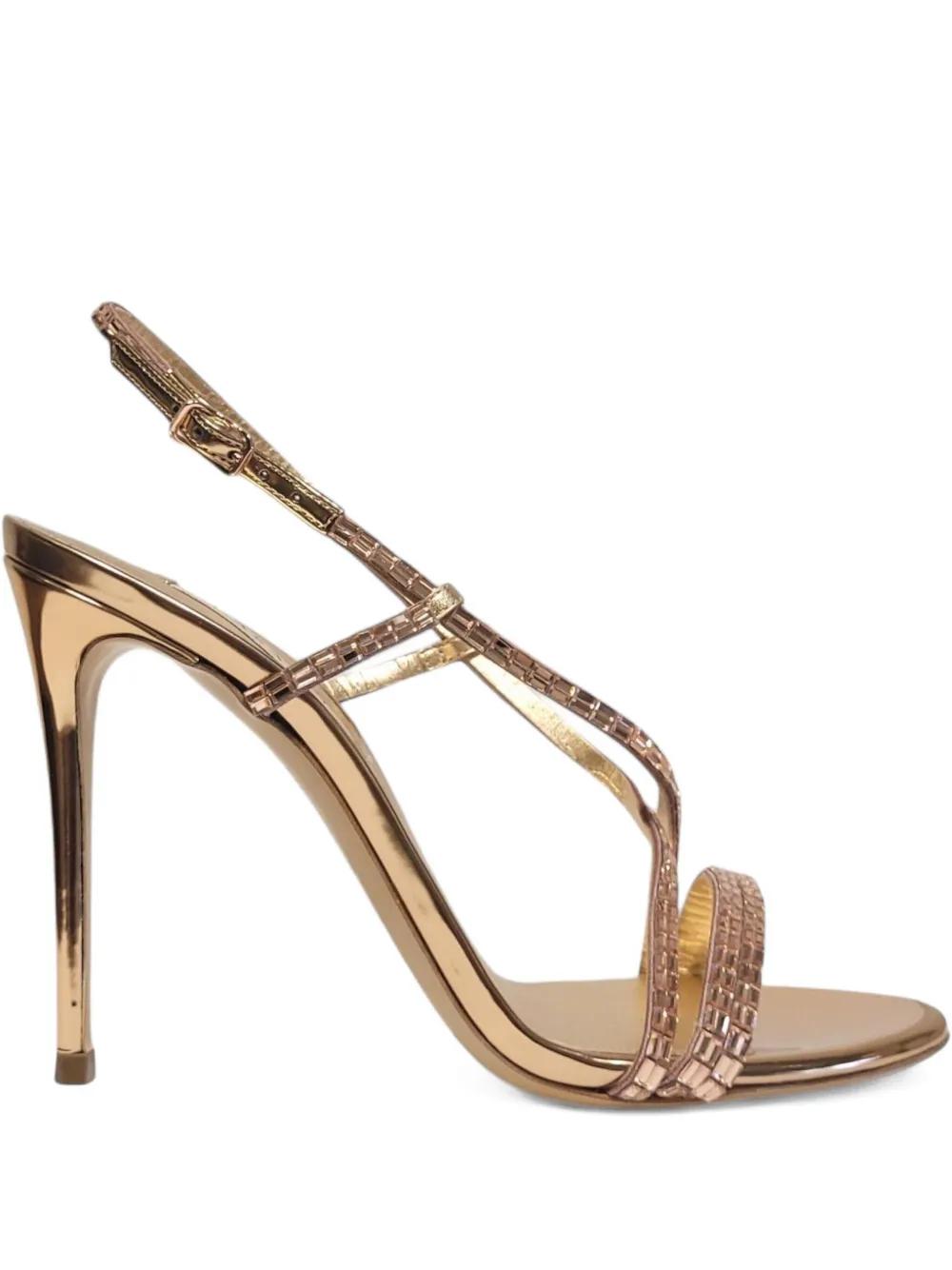 【SALE!!】CASADEI レザー ヒール サンダル ゴールド レディース Casadei ヒール付きサンダル | オンラインセールは