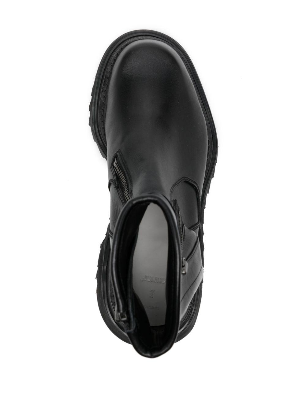Julius Edge cut-out leather sandals - Black