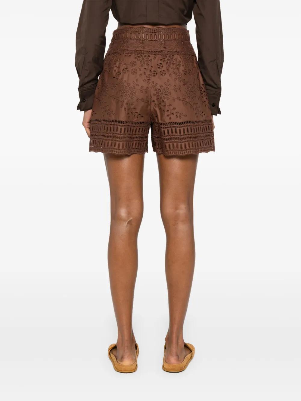 パンツ Ermanno Scervino High-Waisted Shorts With Wide Leg And Ermanno Scervino High-Waisted Shorts In Blue | Editorialist