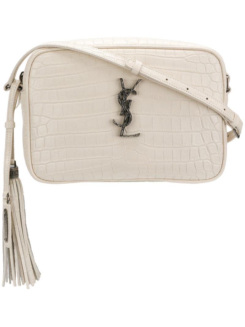 Saint Laurent Leather Lou Camera Bag in White - Lyst