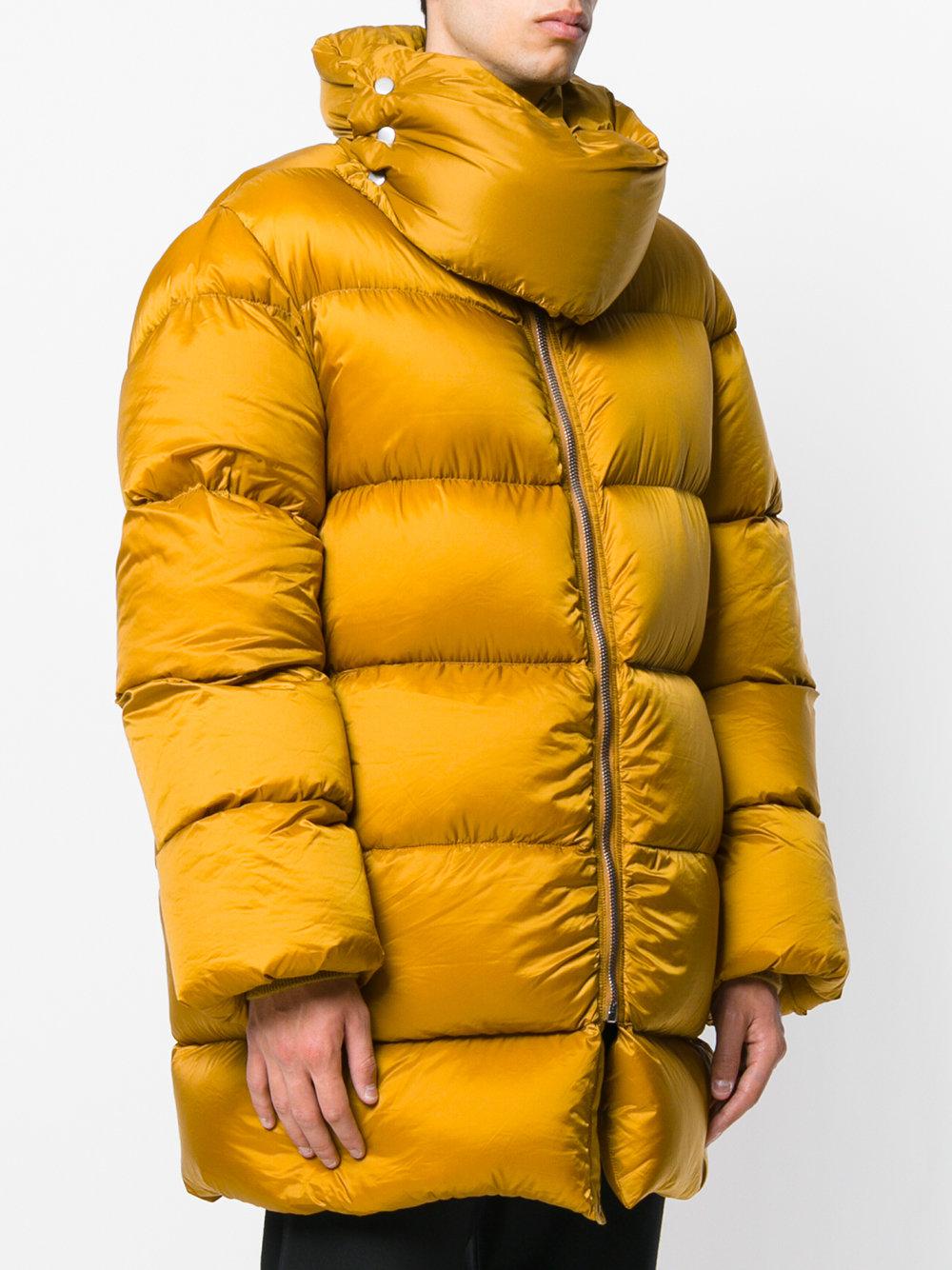 Rick Owens Puffer Jacket in Yellow for Men | Lyst
