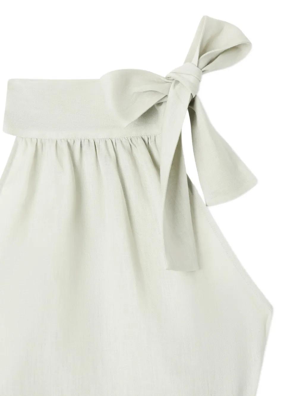 ARMANI EXCHANGE Halterneck A-Line Dress in White | Lyst