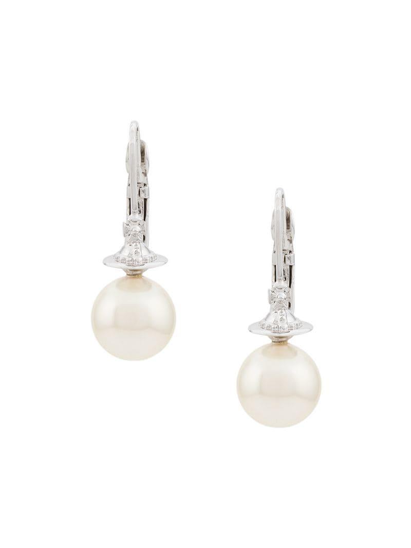 Vivienne Westwood Broken Pearl Earrings in Metallic - Lyst