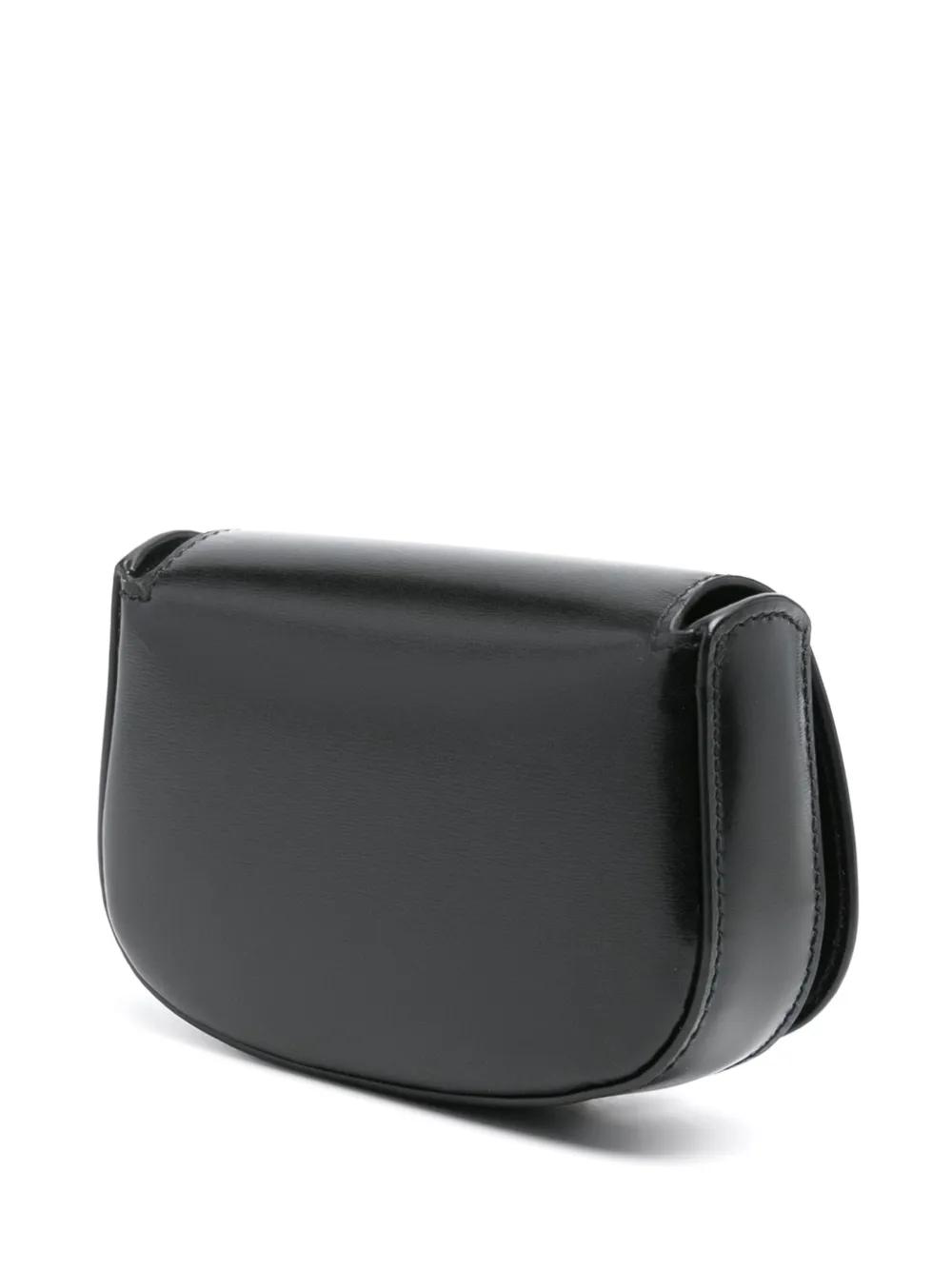 ★Saint Laurent★ Mini Leather Logo Cross Bag Black 8027280U Saint Laurent Men's Mini Crossbody Bag in Brushed Leather