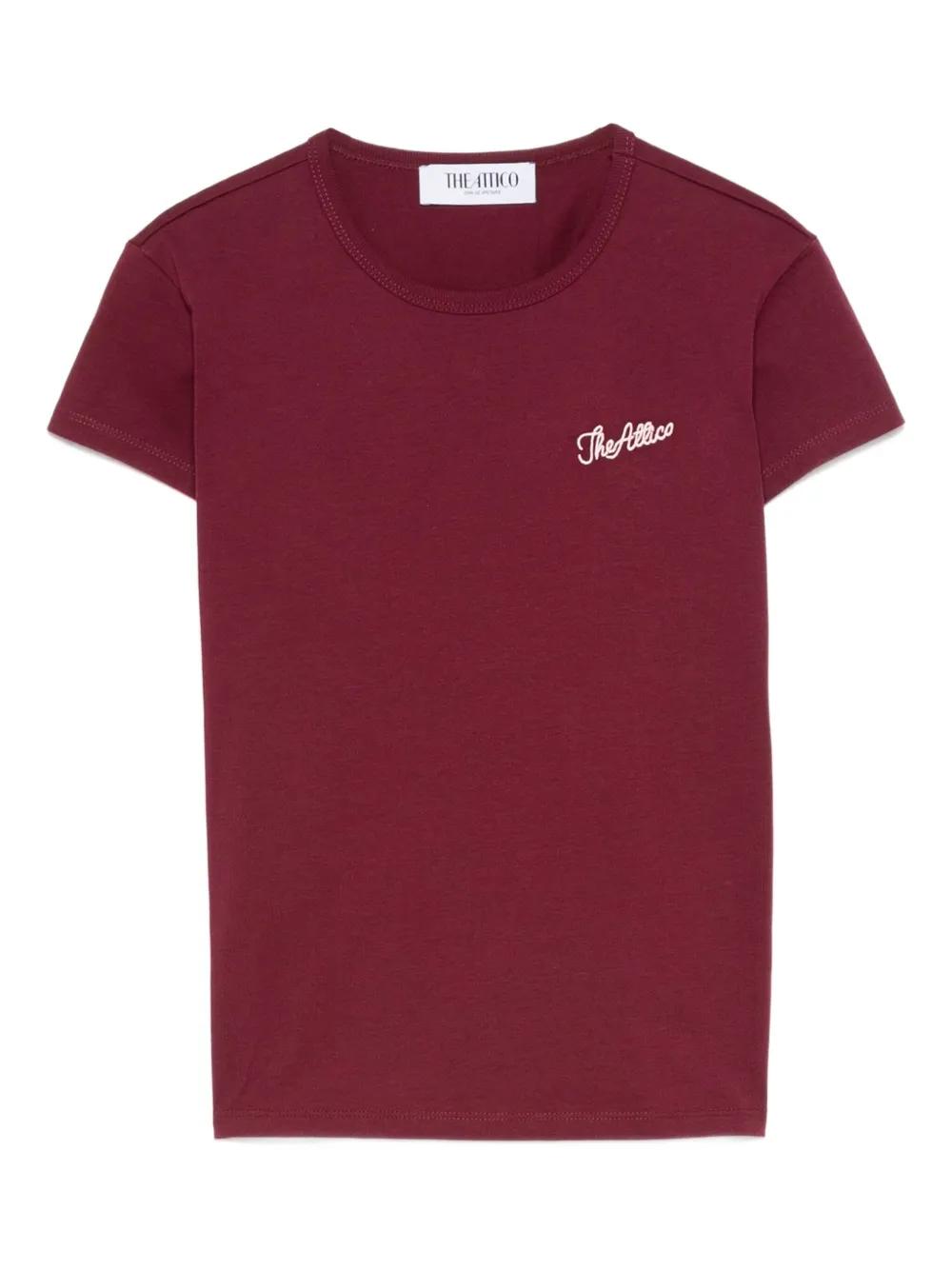 完売必須【税関/送料込】THE ATTICO ★ ロゴ刺繍Tシャツ The Attico T-shirts for Women | Online Sale up to 78% off | Lyst