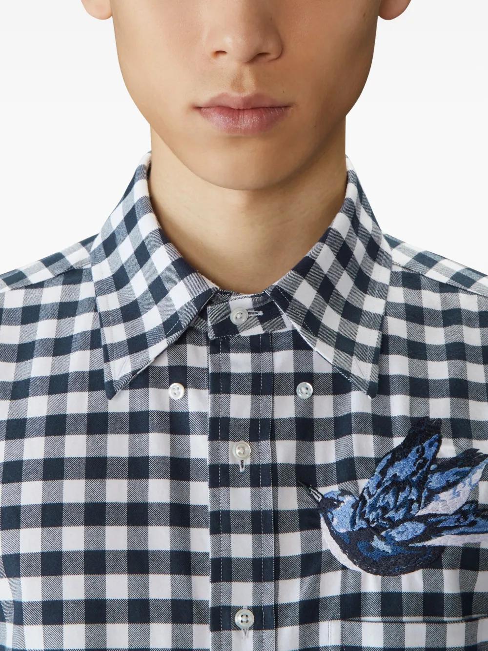 Jolie chemise MONTEGO petits carreaux vichy bleu marine homme taille S - Vêtements