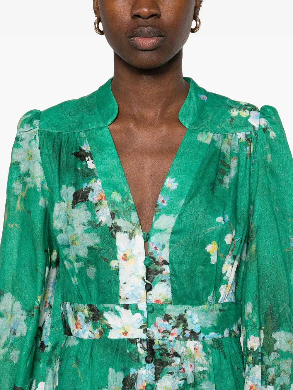 zimmermann everley plunge midi dress Everley Plunge Midi Dress  Hyer Trondheim/Hyer Solsiden