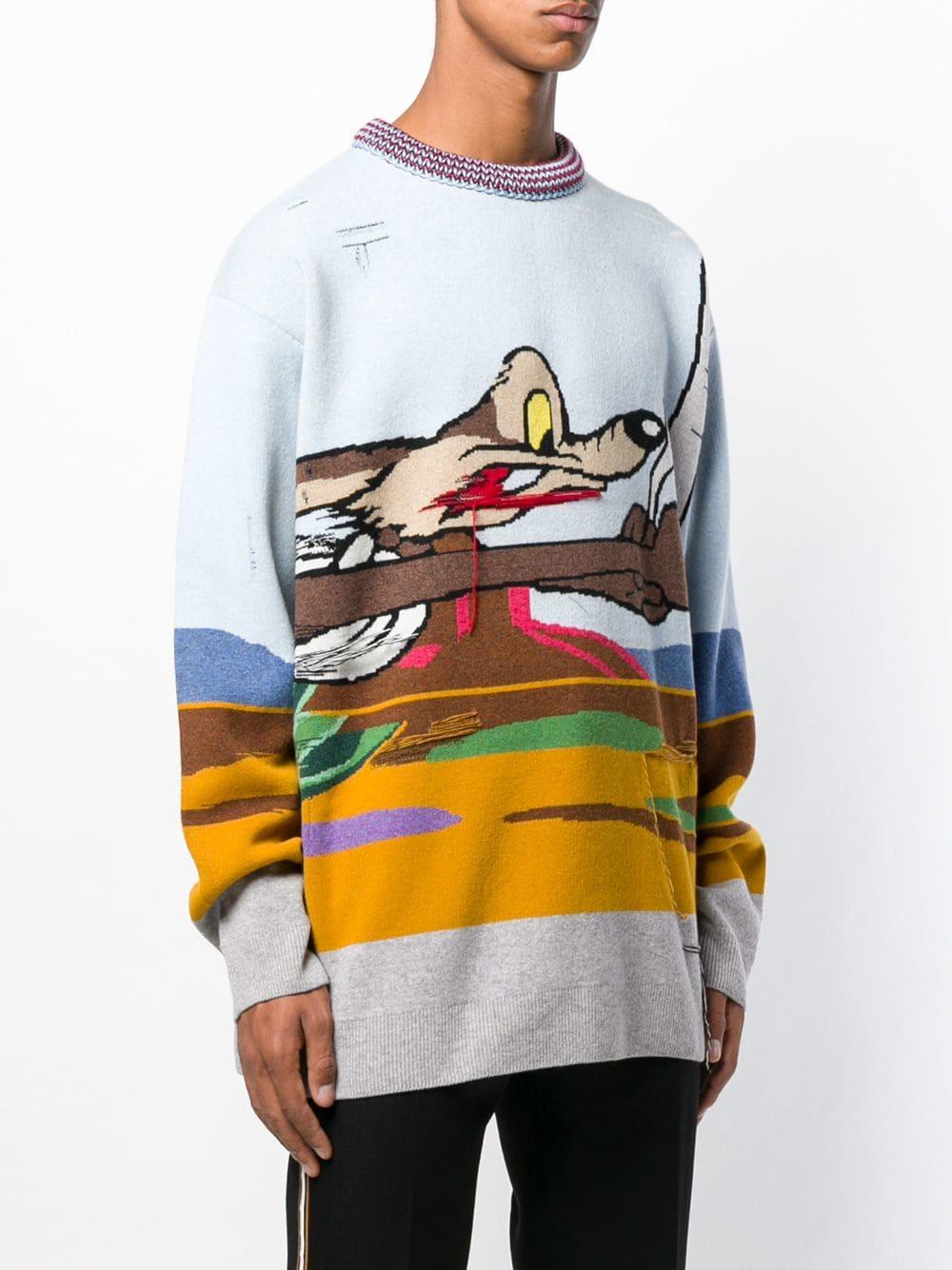 CALVIN KLEIN 205W39NYC X Looney Tunes Coyote Sweater in Blue for Men | Lyst