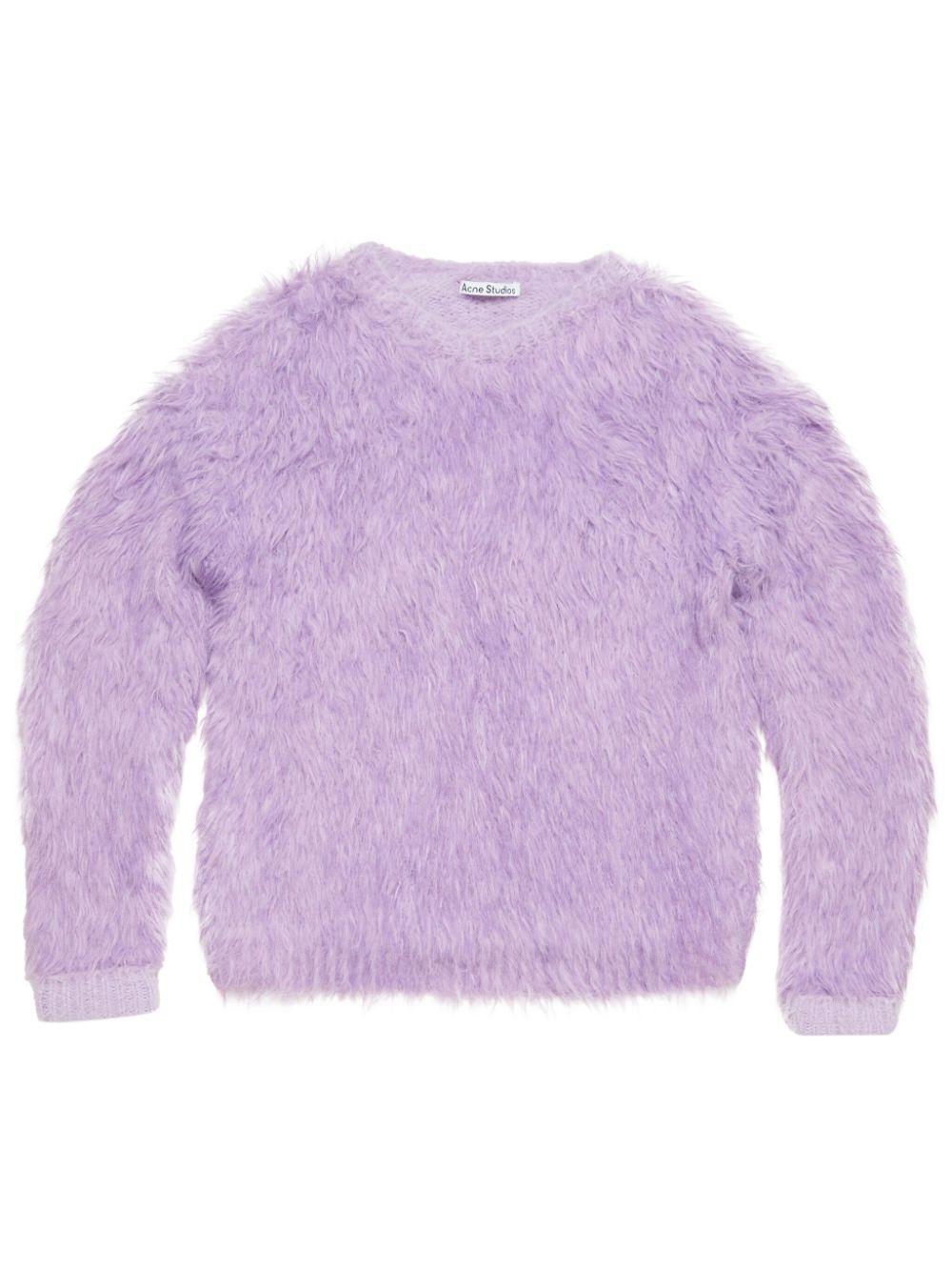 Acne Studios レディース パープル テクスチャード セーター セーター 