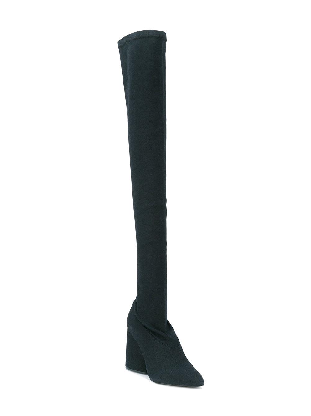 oplichter partitie Geavanceerde Yeezy Season 4 Thigh-high Sock Boots in Black | Lyst