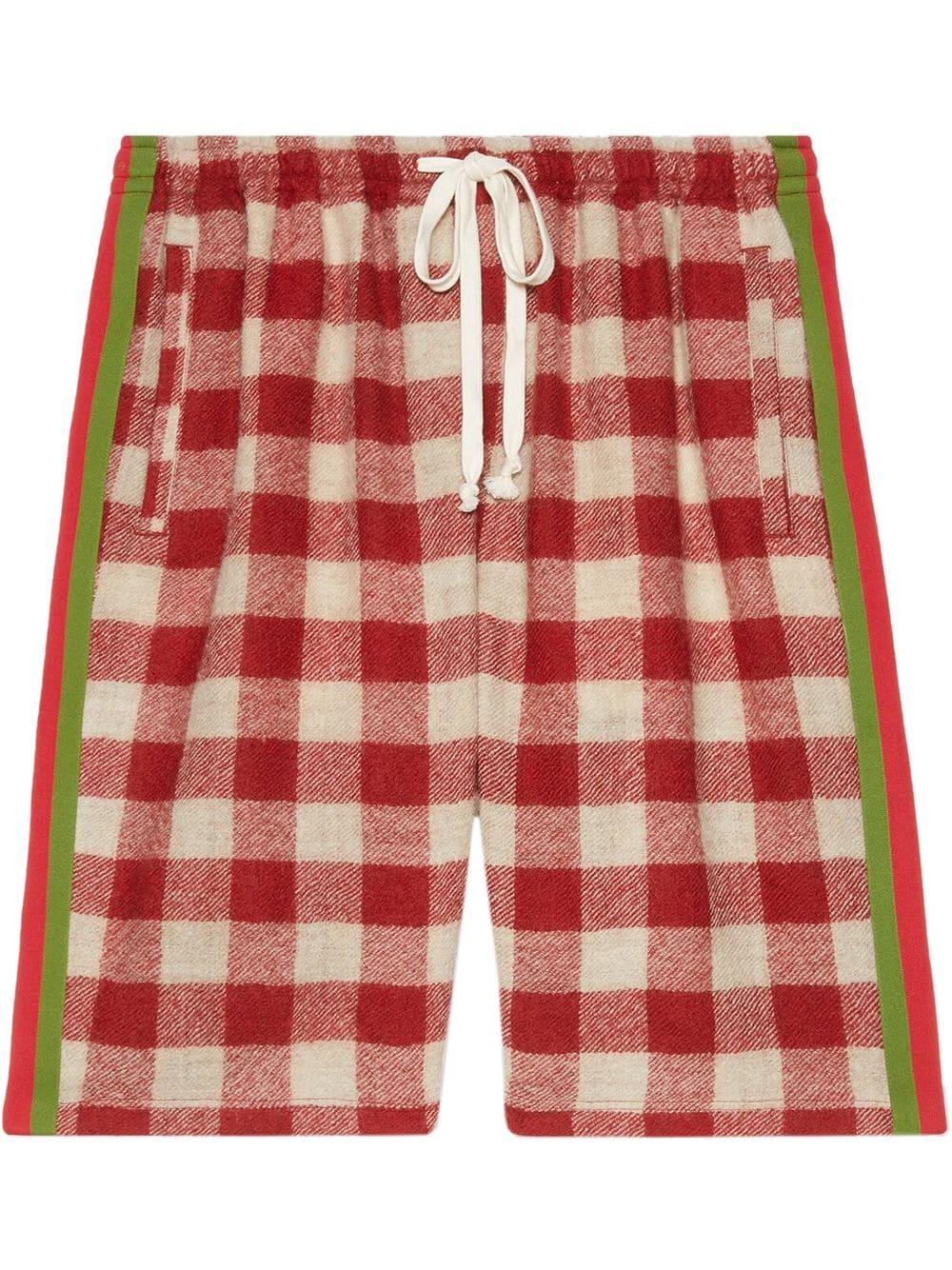 Plaid shop wool shorts