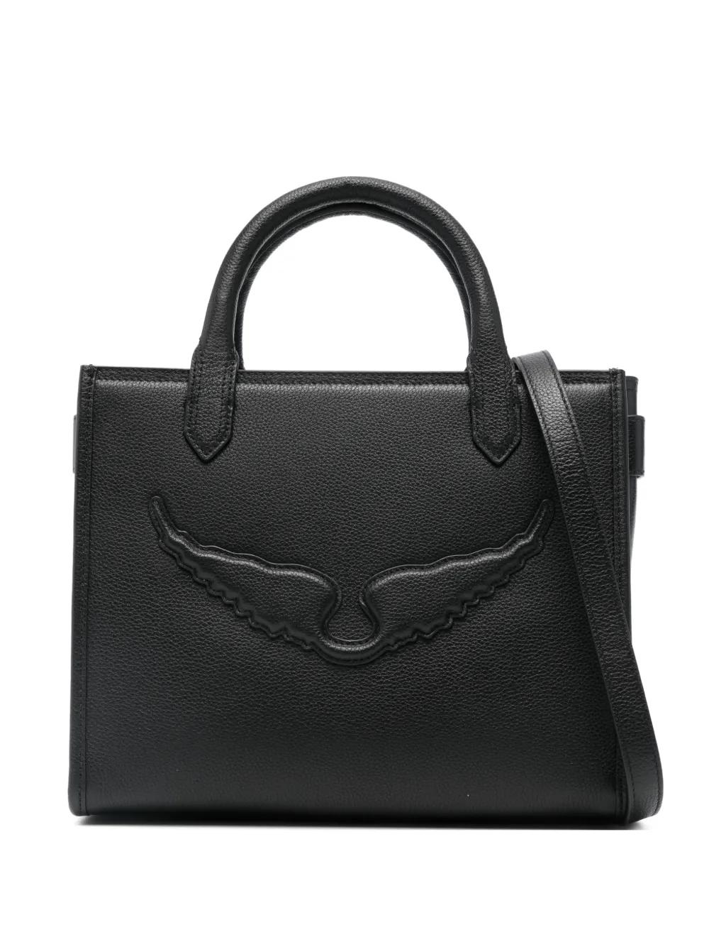 Zadig & Voltaire Angel Tote Xs Grained Leather in Black | Lyst