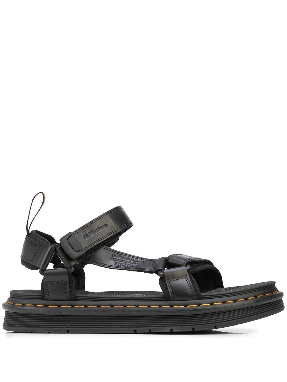 black dm sandals