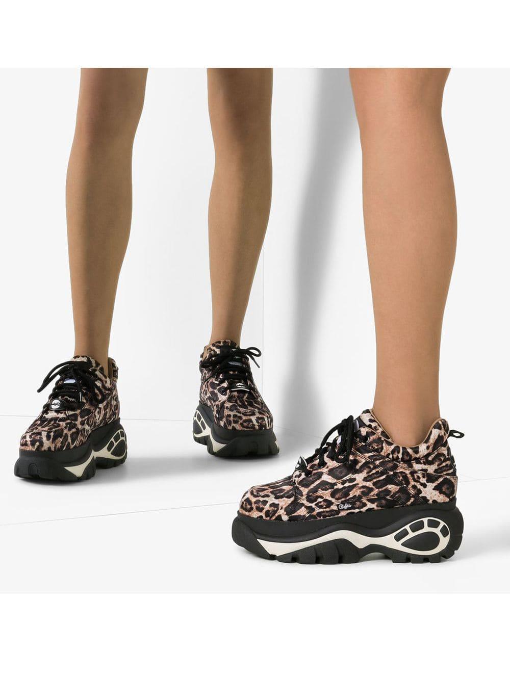 Buffalo Classic Low 68 Leopard Print Sneakers in Brown | Lyst